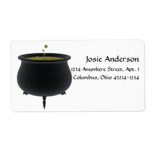 Halloween Bubbling Cauldron Étiquettes de adresse