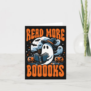 Halloween Buch Lover Ghost Boo Pub lesen Mehr Buch Karte