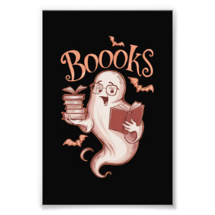Halloween-Bücher Bibliothekar Lehrer Leser Lesen Fotodruck