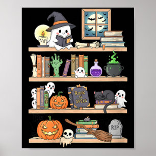 Halloween-Bücher für Frauen Geist Poster