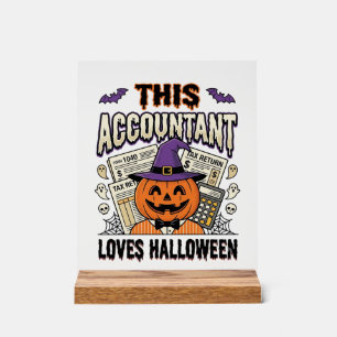 Halloween-Buchhalter Lustige Gruselige Steuersaiso Acrylschild