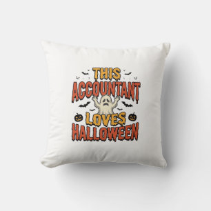 Halloween-Buchhalter Vintage-Geist-Shirt-Design_1 Kissen