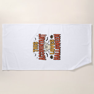 Halloween-Buchhalter Vintage-Geist-Shirt-Design_1 Strandtuch