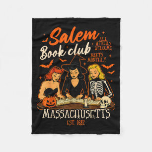 Halloween-Buchlese-Hexe Salem Buchclub Fleecedecke