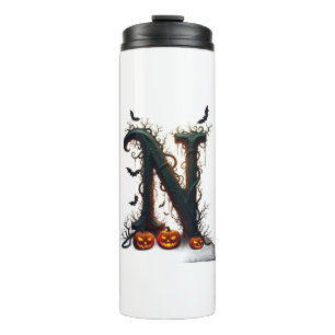 Halloween Buchstabe N Einzelne Träne Thermosbecher