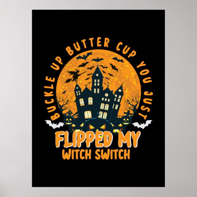 Halloween Buckup Batter Cup Sie Geburtstag Poster (Vorne)