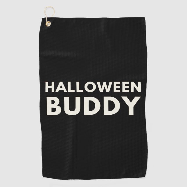 Halloween Buddy Golfhandtuch (Vorderseite)