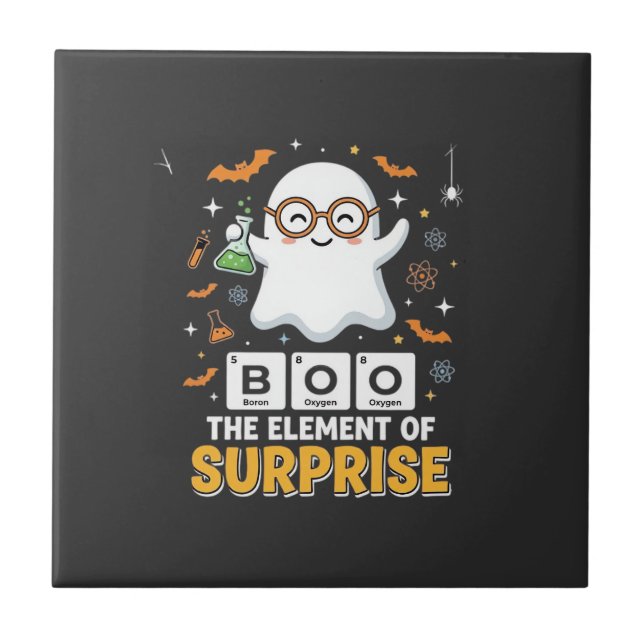 Halloween-Buh-Element der Überraschung Gespenst De Fliese (Vorderseite)
