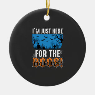 Halloween Buh-Geist-Friedhofs-Vektordesign_1 Keramik Ornament