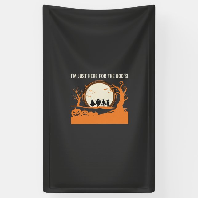 Halloween Buh-Geist-Silhouette Banner (Vertikal)