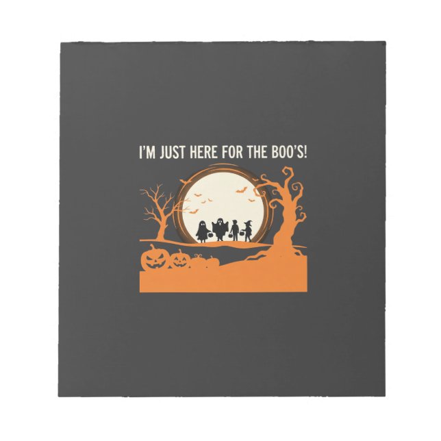 Halloween Buh-Geist-Silhouette Notizblock (Vorderseite)