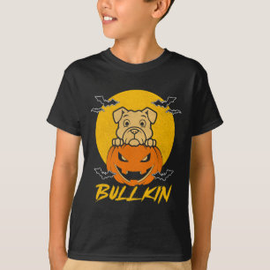 Halloween Bulldog Halloween Pumpkin-Kostüm T-Shirt