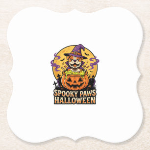 Halloween Bulldog Kürbis Nacht Untersetzer
