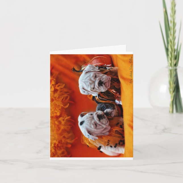 "Halloween Bulldogs" Karte (Vorderseite)