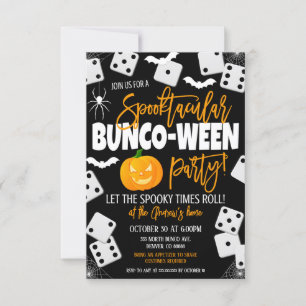 Halloween Bunco Party Einladung
