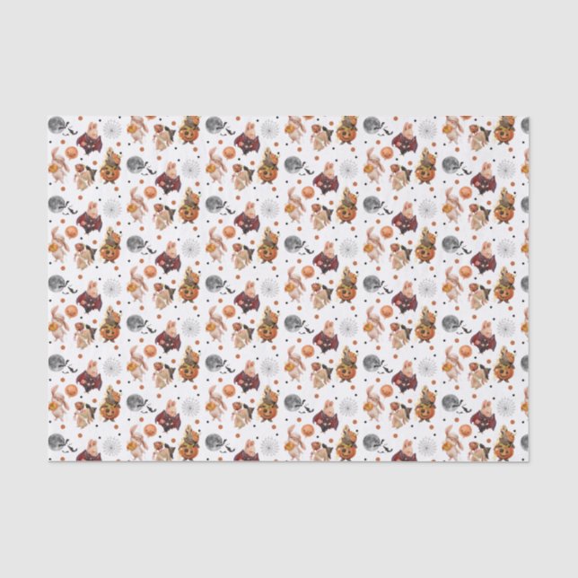 Halloween Bunny Tissue Paper Seidenpapier (Vorderseite)