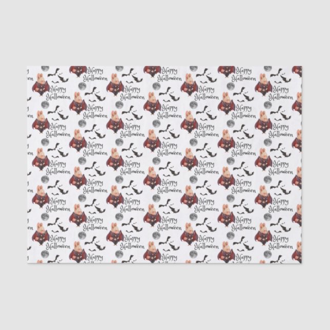 Halloween Bunny Tissue Paper Seidenpapier (Vorderseite)