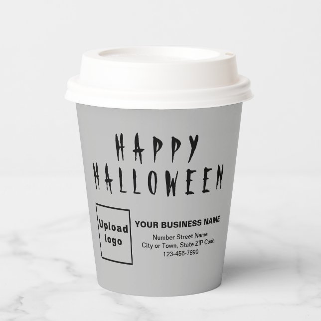 Halloween Business Gray Cup Pappbecher (Vorderseite)