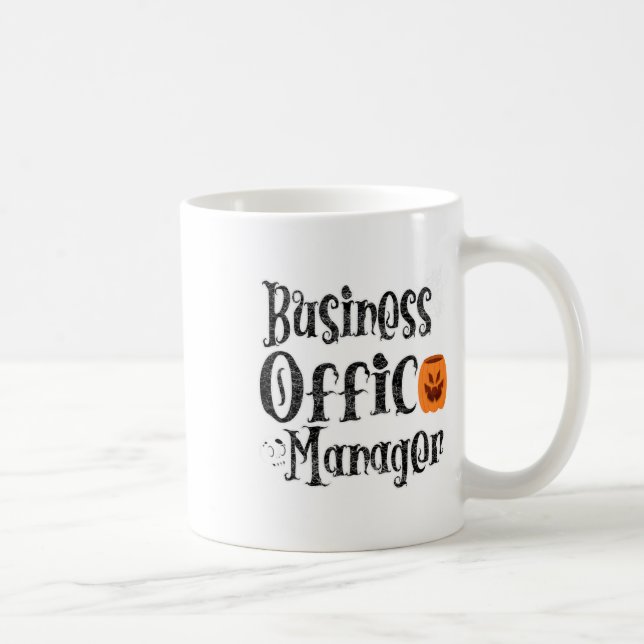 Halloween Business Office Manager Funny Front Pump Kaffeetasse (Rechts)