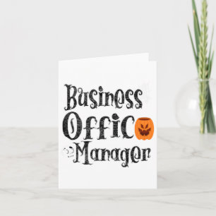 Halloween Business Office Manager Funny Front Pump Karte