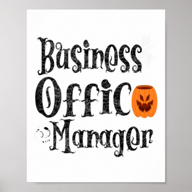 Halloween Business Office Manager Funny Front Pump Poster (Vorne)