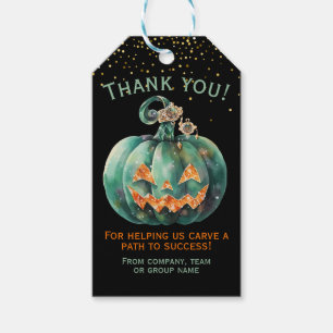Halloween Business Pumpkin Geschenkanhänger