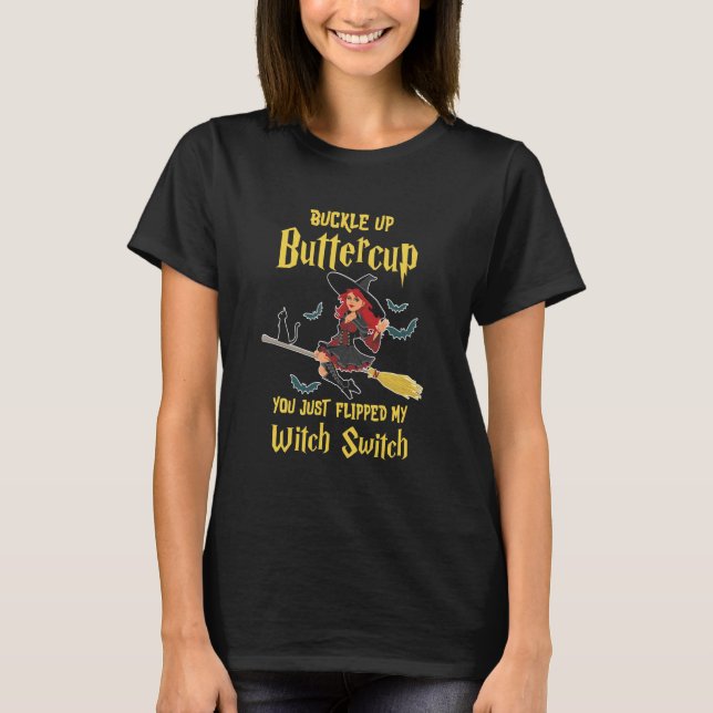 Halloween Buttercup Hexenschalter T-Shirt (Vorderseite)