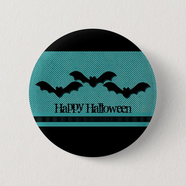 Halloween-Button, Aquamarin Button (Vorderseite)