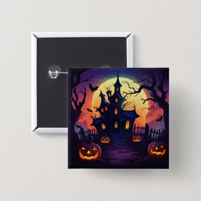 Halloween-Button Button (Vorne & Hinten)
