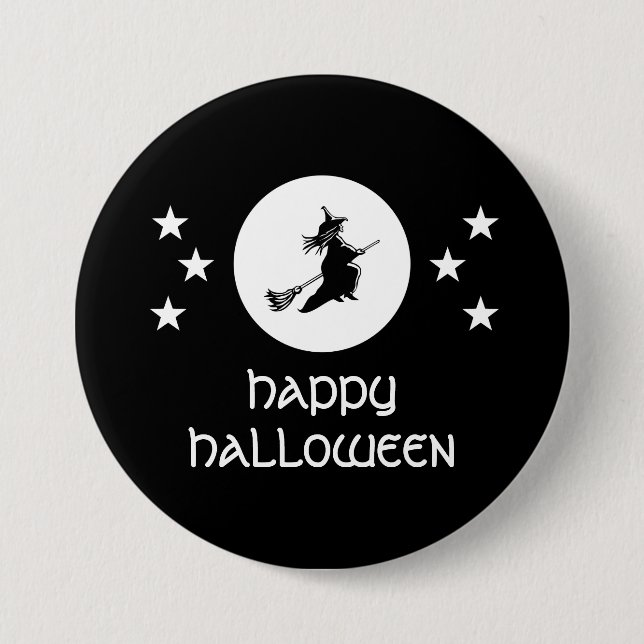 Halloween Button, schwarz Button (Vorderseite)
