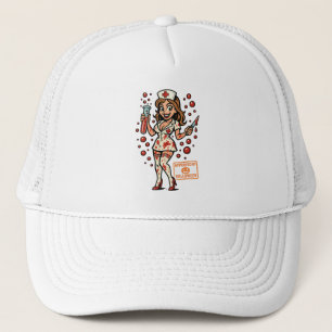Halloween Button-Up Nurse - Creepischer Niedlicher Truckerkappe