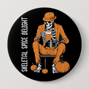 Halloween Buttons, spöttisches Gewürz im Skelett D Button