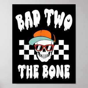 Halloween Byd Two Bone Funny 2. Geburtstagskel Poster