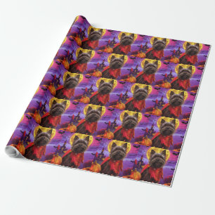Halloween Cairn Terrier Vampire Pumpkins Beängstig Geschenkpapier