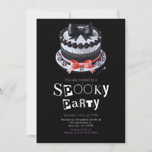 Halloween Cake Niedlich Modernes Minimalistisches Einladung