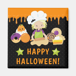 Halloween Cakes und Baking Blonde Girl Magnet