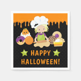 Halloween Cakes und Baking Blonde Girl Serviette