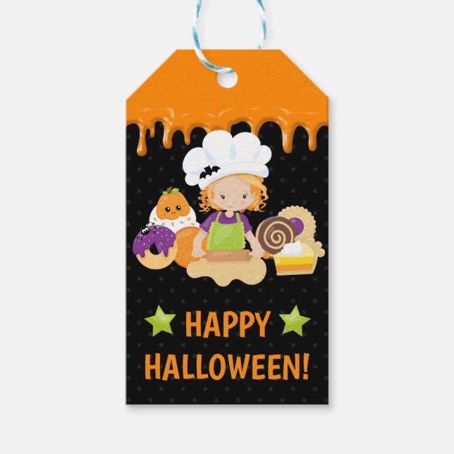 Halloween Cakes und Baking Rothaarmäuse Geschenkanhänger (Vorderseite)