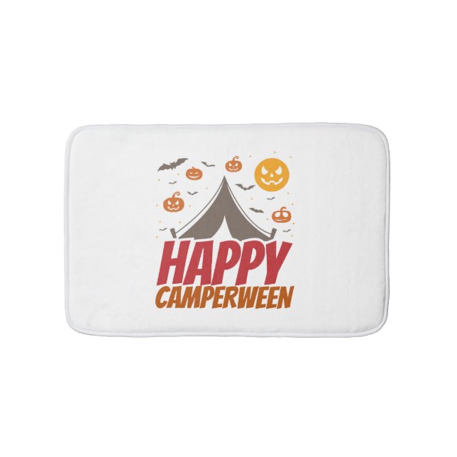 Halloween Camper Camping Außenbereich Badematte (Vorderseite)