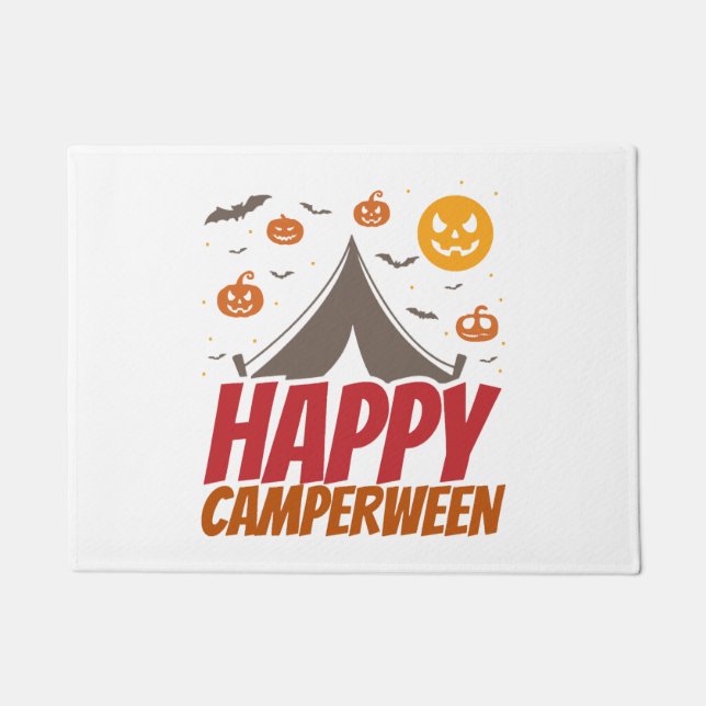 Halloween Camper Camping Außenbereich Fußmatte (Vorderseite)