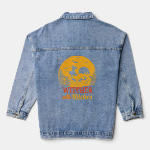 Halloween Camping Witch Funny Modern Tri-Blend Shi Jeansjacke