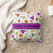 Halloween Candies Pumpkins Hexenhats Muster Thr