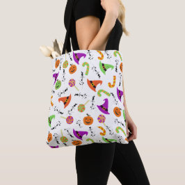 Halloween Candies Pumpkins und Hexenhatmuster Tasche