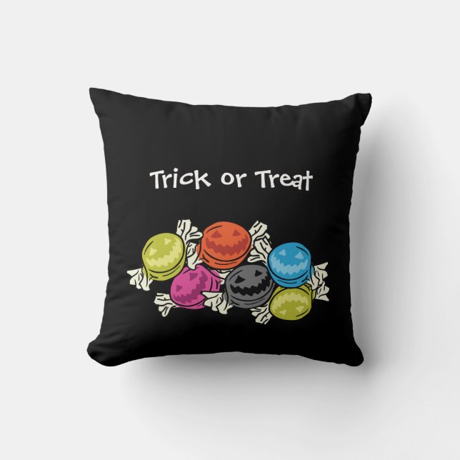 Halloween Candies Throw Kissen (Vorderseite)