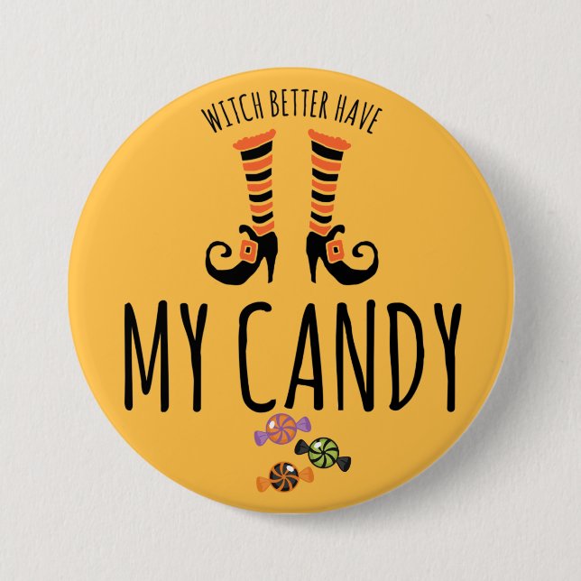 Halloween Candy 3 Inch Round Button (Vorderseite)