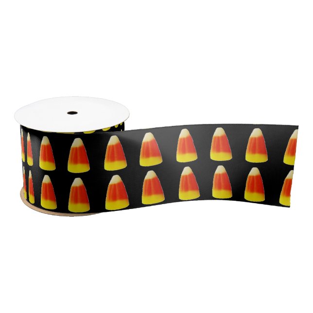 Halloween Candy Corn 3" Band Satinband (Spule)