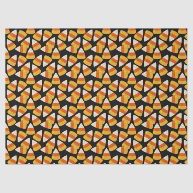 Halloween Candy Corn Black Seidenpapier (Vorderseite)