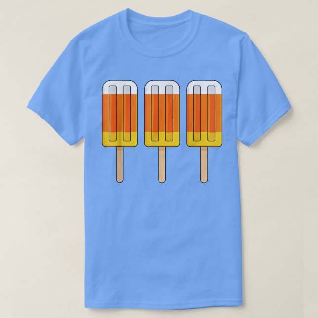 Halloween Candy Corn Funny Ice Cream Popsicles  T-Shirt (Design vorne)