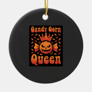 Halloween Candy Corn Königin Retro Vektor Design Keramik Ornament