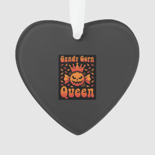 Halloween Candy Corn Königin Retro Vektor Design Ornament
